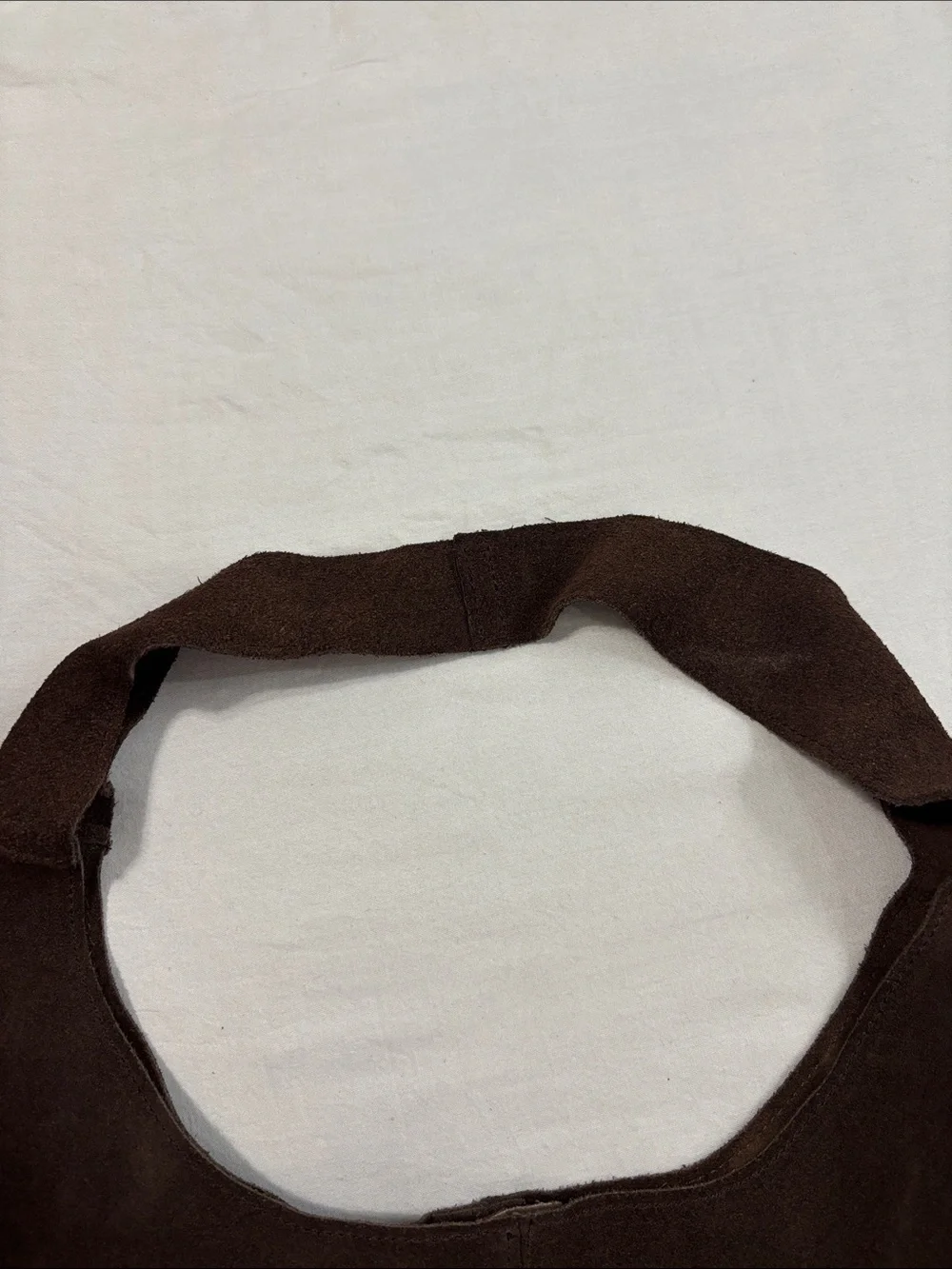 Brown Suede Boho Hobo Mini Shoulder Bag